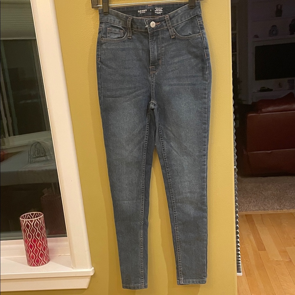 NWT Old Navy Dark Wash Extra High-Rise Skinny Jeans